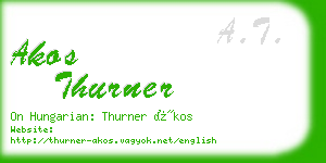 akos thurner business card